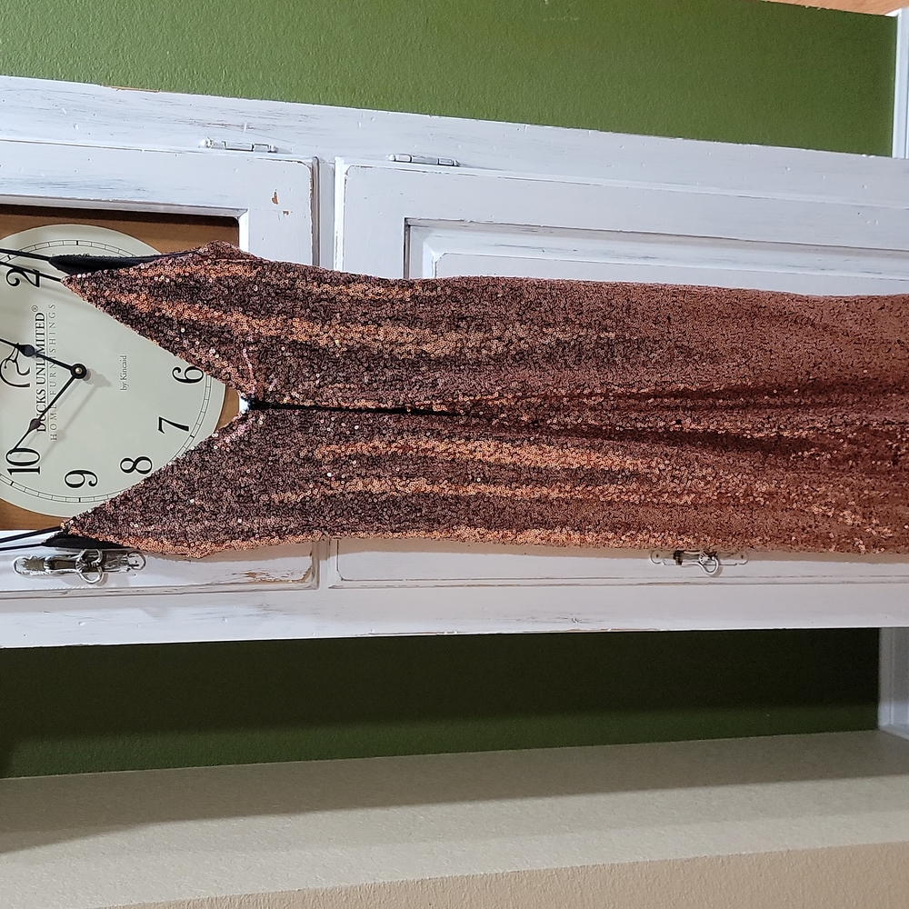 Med Copper Sequin Dress - Picture 4 of 4